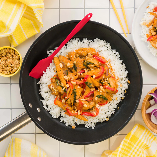 Spicy Thai Panang Chicken Curry Over Fluffy Coconut Rice Dana Shortt Gourmet And Ts 