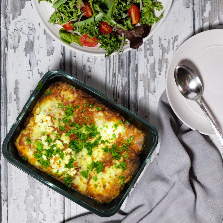 Lasagna with Naturally Raised West Quebec Beef, Three Cheeses and Fresh Thyme