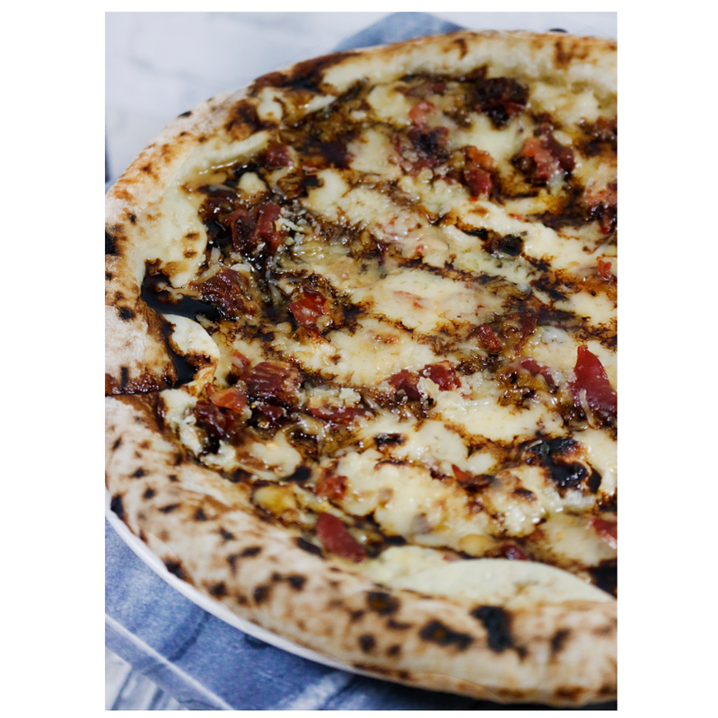 Piatto Pizza - The Stephanie (goat cheese, prosciutto, caramelized pea